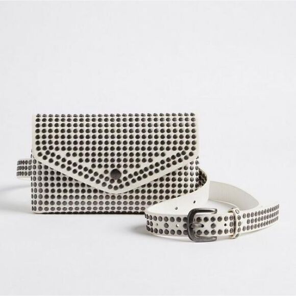 torrid Accessories - Torrid Faux White Leather Rivet Belt Bag